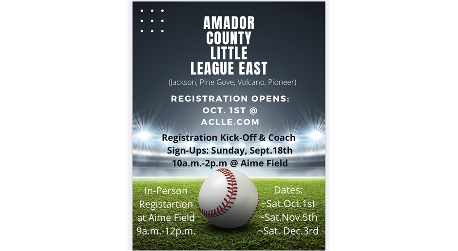 Little League East Registration 